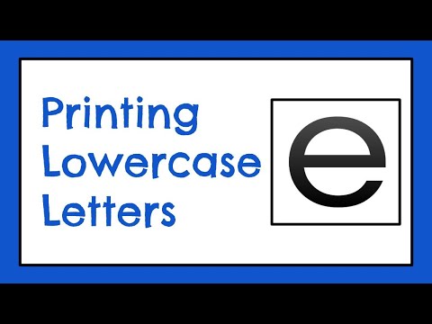 Printing Lowercase Letter E