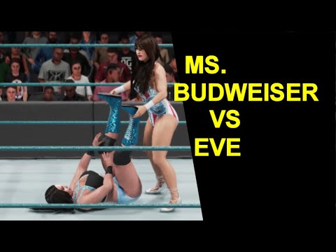 WWE 2K19 Ms Budweiser vs Eve - No Holds Barred