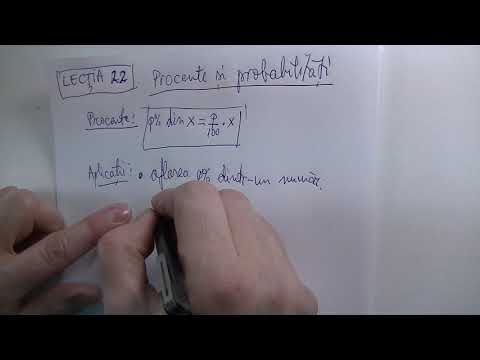 Lectia 22 (Matematică gimnaziu): Procente și probabilități.