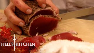 Chef STRUGGLES WITH SASHIMI | Hell's Kitchen
