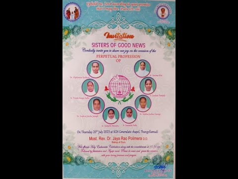 Final profession of SGN Sisters..
