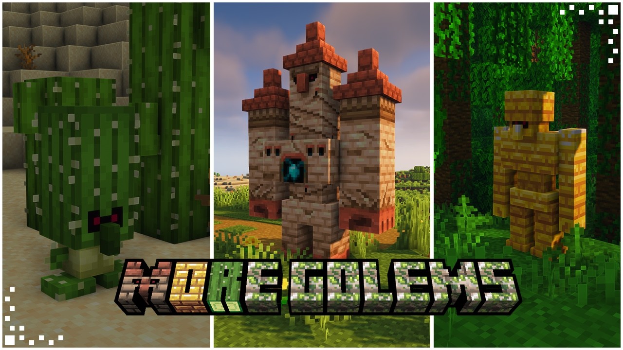 MoreGolems (Minecraft Mod Showcase) | More Vanilla-Like Golems | Forge 1.20.1