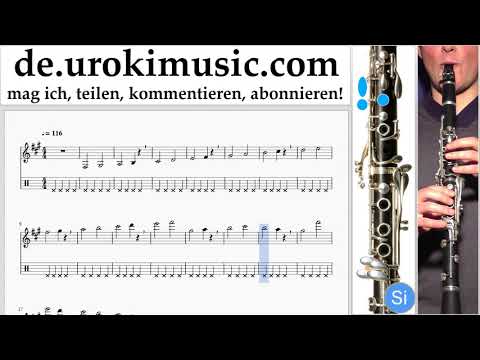 Klarinette Lernen The Pink Panther - Theme Song Tabulatur Teil#1 Übungen um-i995