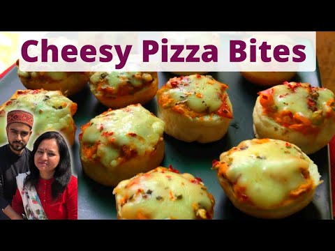 Cheesy Pizza Bites | Delicious Party Snack Recipe| Small Pizza Bites| Using Tawa/Air Fryer