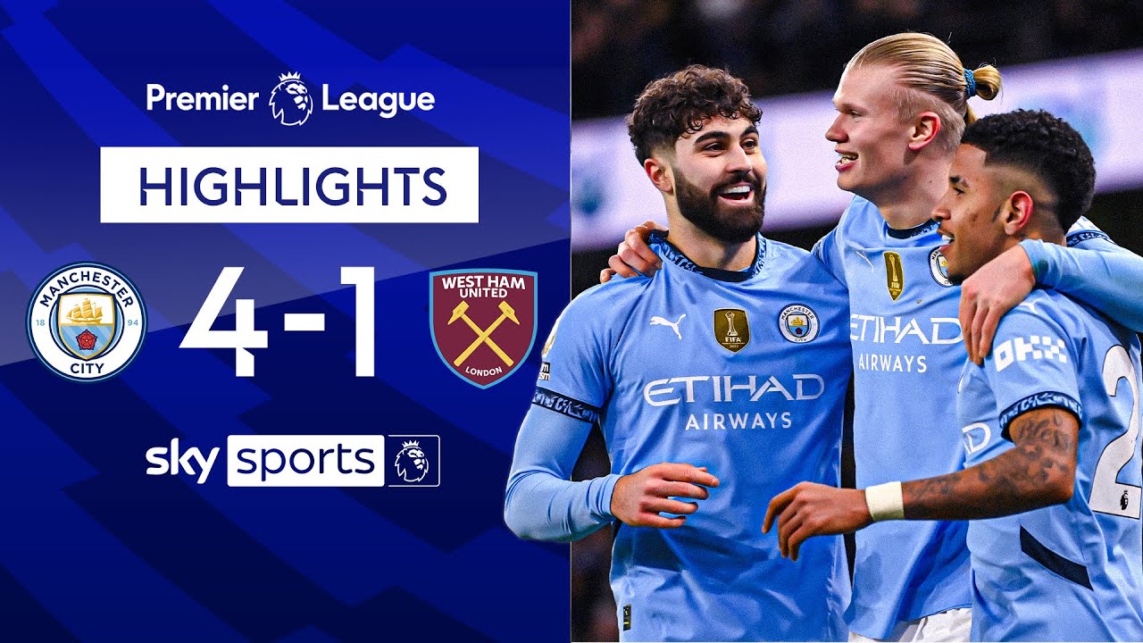 Haaland double seals City's FIRST back-to-back win since Oct! | Man City 4-1 West Ham | Highlights