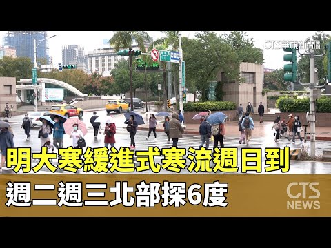 明「大寒」！　緩進式寒流週日到　週二.週三北部探6度