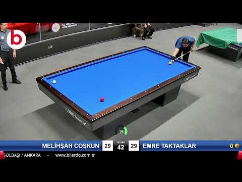 MELİHŞAH COŞKUN & EMRE TAKTAKLAR Bilardo Maçı - 2022 ERKEKLER 1.ETAP-5.TUR