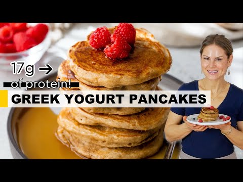 GREEK YOGURT PROTEIN PANCAKES | No protein powder needed!