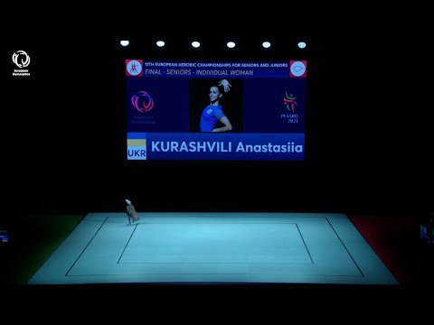 Playback: Anastasiia KURASHVILI (UKR) - 2021 Aerobics Europeans_ Individual Women final