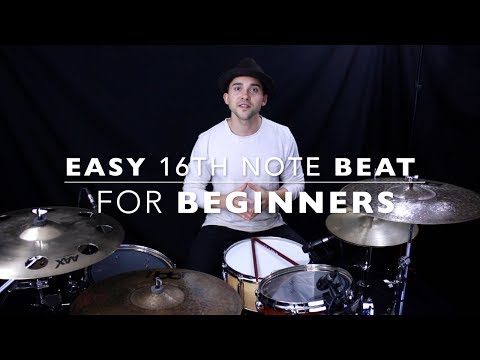 Beginner Drum Beat- 16th Notes on Hi Hat- Drum Lesson With Eric Fisher