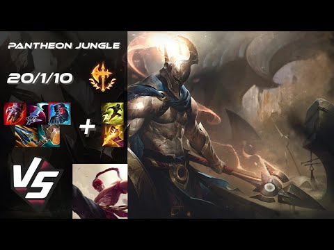 JUNGLE Pantheon vs Lee Sin - EU Grandmaster Patch 25.S2.3