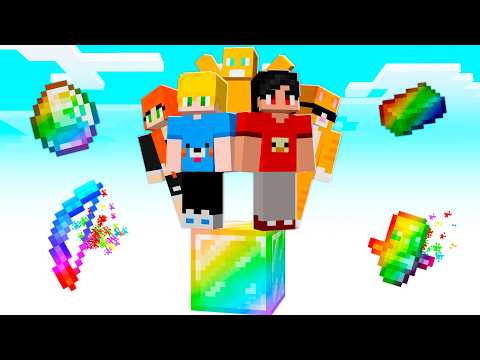 Sobrevivendo em Apenas 1 Bloco OP com os Amigos no Minecraft!