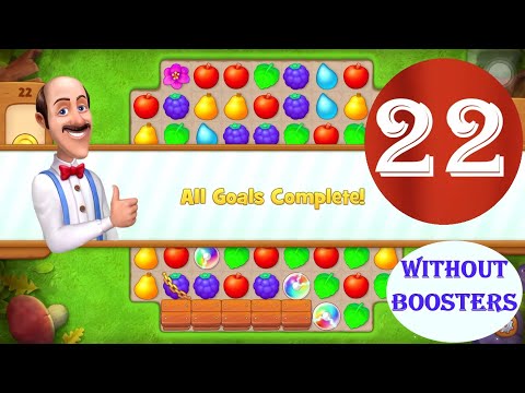 Gardenscapes Level 22 - [2021] [HD] solution of Level 22 on Gardenscapes [No Boosters]