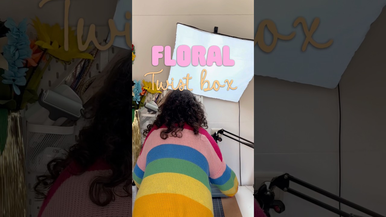 Floral Twist Gift Box with Cricut 🌸 Easy DIY Gift Idea!  #diy #cricut #packagingdesign #diadasmães