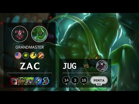 Zac Jungle vs Kayn - NA Grandmaster Patch 10.22