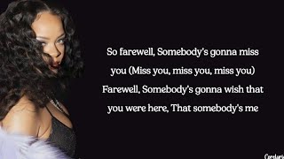Rihanna - Farewell (lyrics)