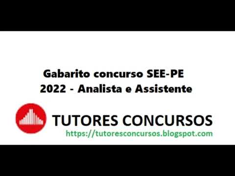 Gabarito SEE PE 2022