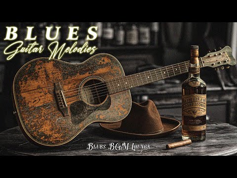 Blues Guitar & Whiskey Nights 🎵 Vintage Melodies for a Soulful Heartbreak | Slow Blues Ambience 🎼