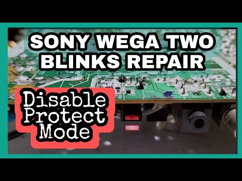 How to repair Sony WEGA CRT TV 21 inch Two blinks / How to Disable Sony WEGA Protect  Mode?