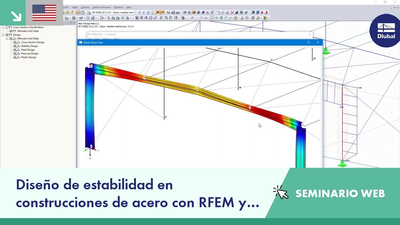Diseño de estabilidad en construcciones de acero con RFEM y RSTAB