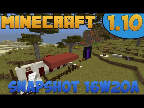 [Minecraft 1.10] Snapshot 16w20a | New mobs, Nether & Structures Blocks !
