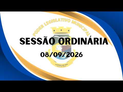 SESSÃO ORDINÁRIA DE 08 SETEMBRO DE 2026