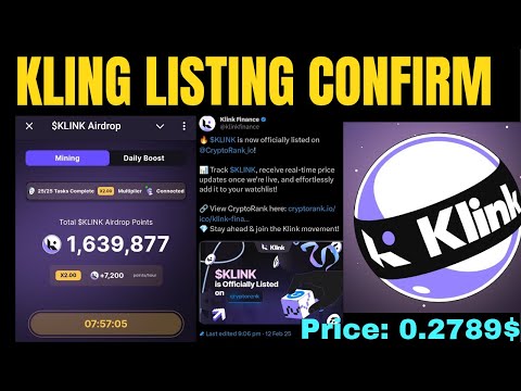 KLINK AIRDROP ON CRYPTORANK || $KLINK Airdrop Confirm date || $KLINK Token Allocation || #KLINKTGE