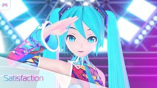 「4K 60 fps」 Satisfaction feat. Hatsune Miku | kz-livetune | MikuMikuDance (MMD)