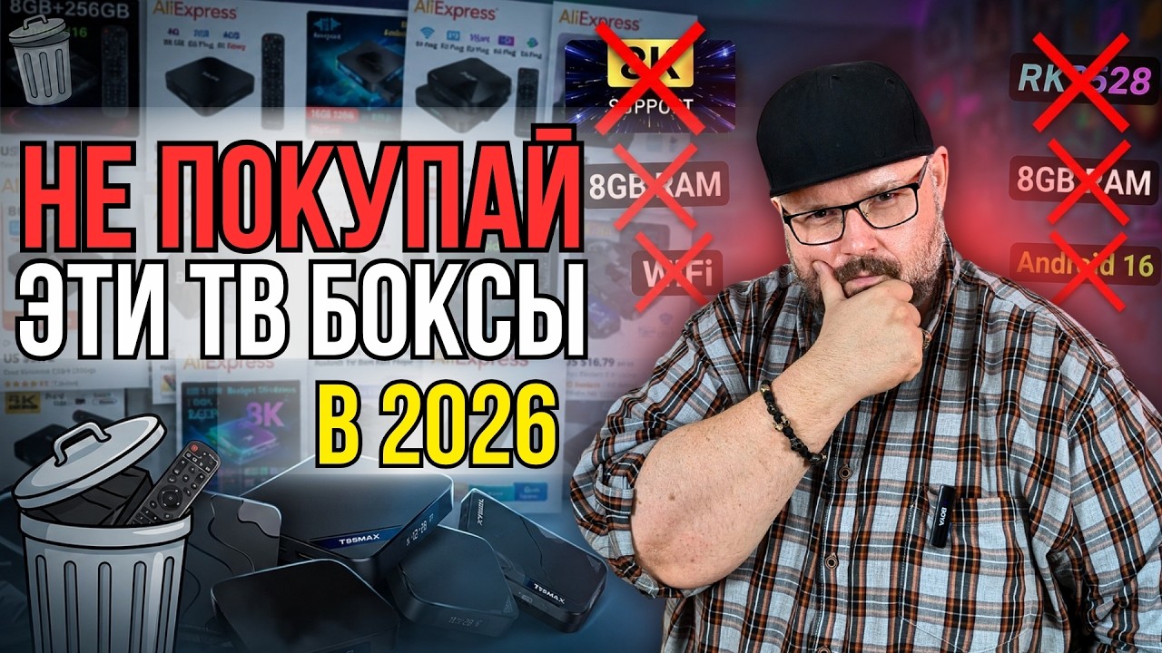 ТВ БОКСЫ, КОТОРЫЕ НЕЛЬЗЯ ПОКУПАТЬ В 2026 — ФЕЙКОВЫЕ 8K, NETFLIX И ANDROID 16