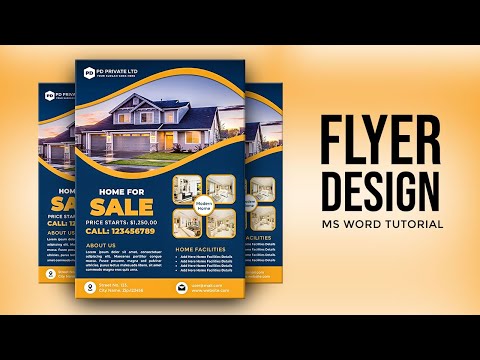 Design a printable Flyer in MS Word | Microsoft Word Tutorial | MS Word Flyer Design