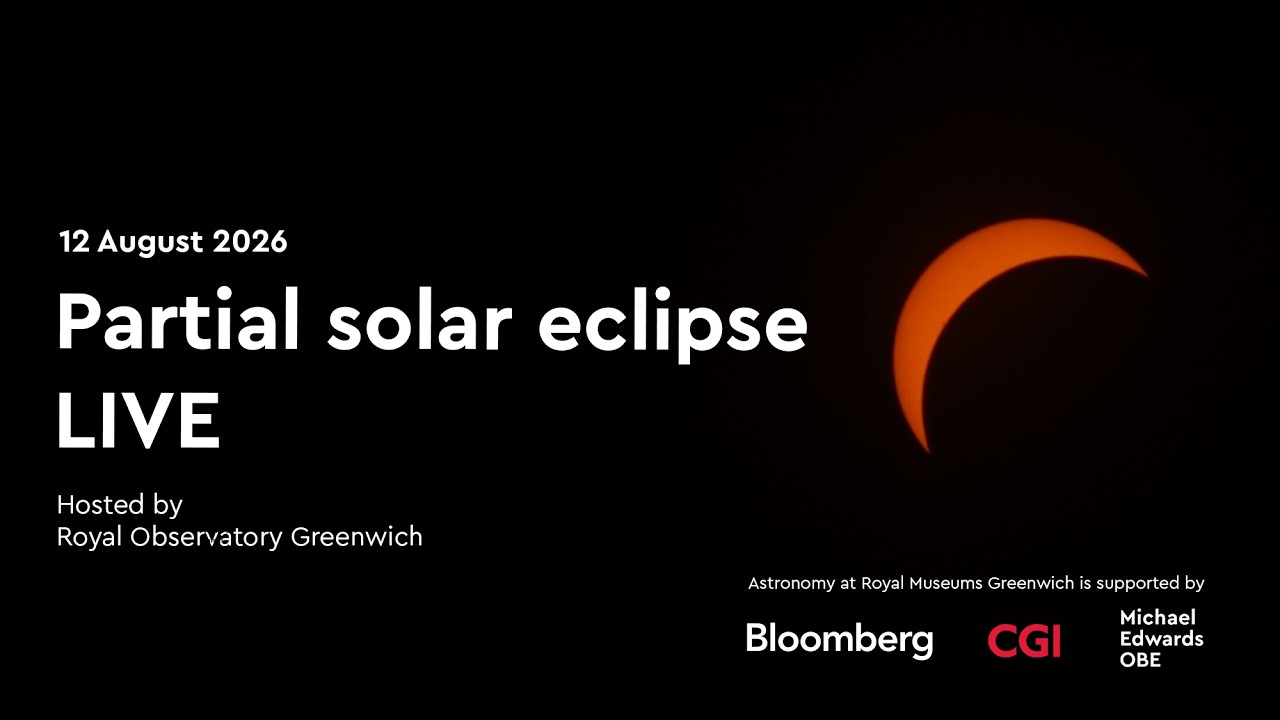 Partial solar eclipse LIVE, 12 August 2026 | Presented stream | Live from the Royal Observatory - YouTube