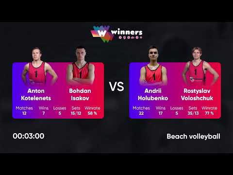 01:40 S. Zalizko / V. Dudnyk - O. Bielikov / O. Bilyk 24.10.2022 | Winners Beach Volleyball