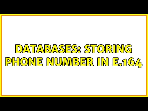 Databases: Storing phone number in E.164