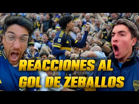 FAN REACTIONS TO ZEBALLOS' GOAL AGAINST RIVER