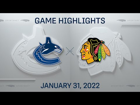 NHL Highlights | Canucks vs. Blackhawks - Jan. 31, 2022