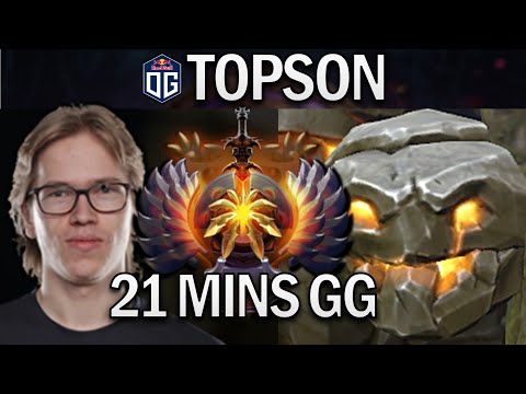 OG.TOPSON TINY - 21 MINS GG - DOTA 2 7.29 GAMEPLAY