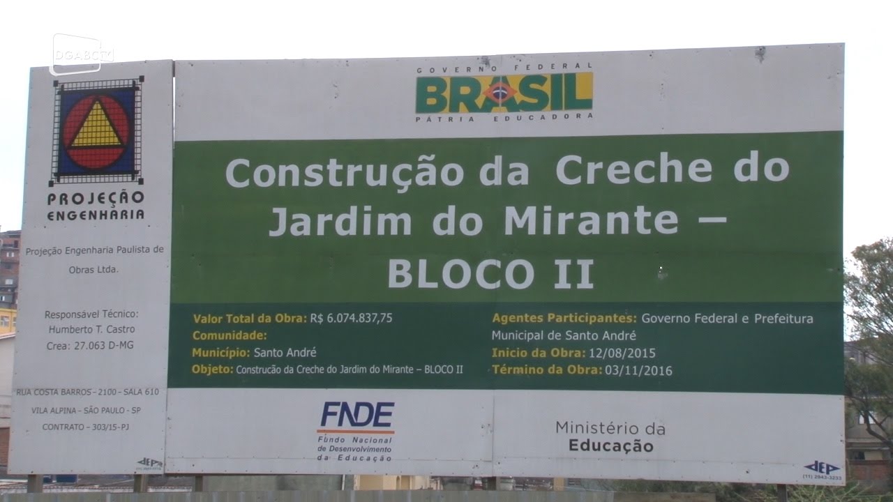  No Jd.do Mirante, obra está paralisada