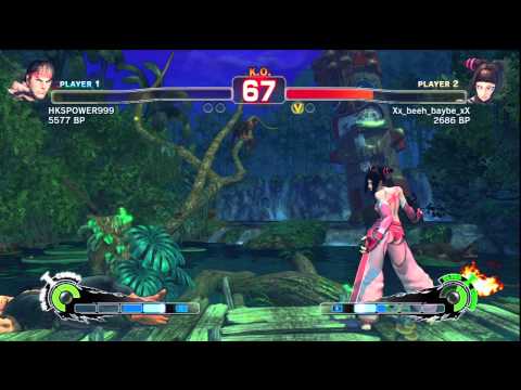 SSF4 - Kiissesxz-2flyy (Juri) Vs Ryu [HD]