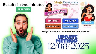 Mega Personals 2-Minute Verification Bypass Complete😍New 2025 Mega Personals Account Creation Guide
