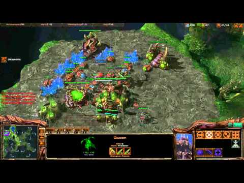 Destiny, Bluetea vs. Calvin (T), Everest (Z) - High Level 2v2 - Starcraft 2 Ladder