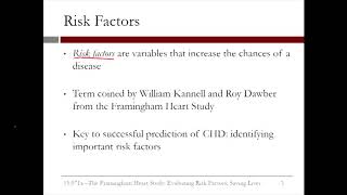 3.3.3 The Framingham Heart Study - Video 2: Risk Factors