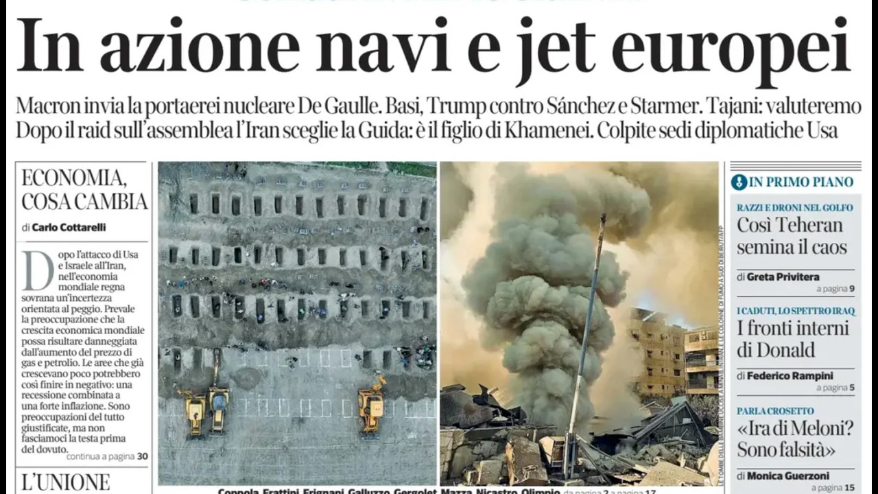 RASSEGNA STAMPA 4 MARZO 2026. QUOTIDIANI NAZIONALI ITALIANI  PRIME PAGINE DEI GIORNALI DI OGGI