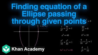 Equation of an ellipse passing through given points [Hinglish] | Conic sections | Grade 11 | Math