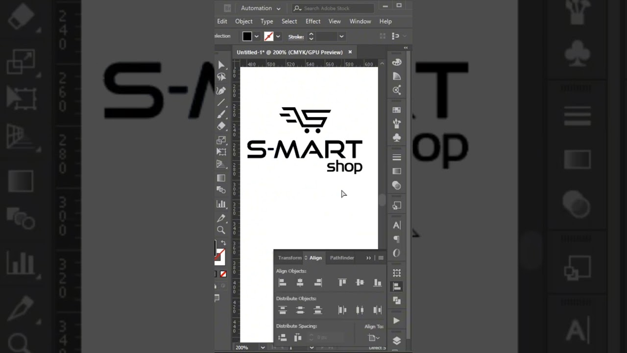 S-Mart Shop Requested logo design tutorial #ytshorts #logodesigntutorial #graphicslab