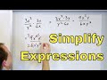 01 - Simplify Expressions w/ Exponents in Algebra (Quotients of Monomials) - Part 1