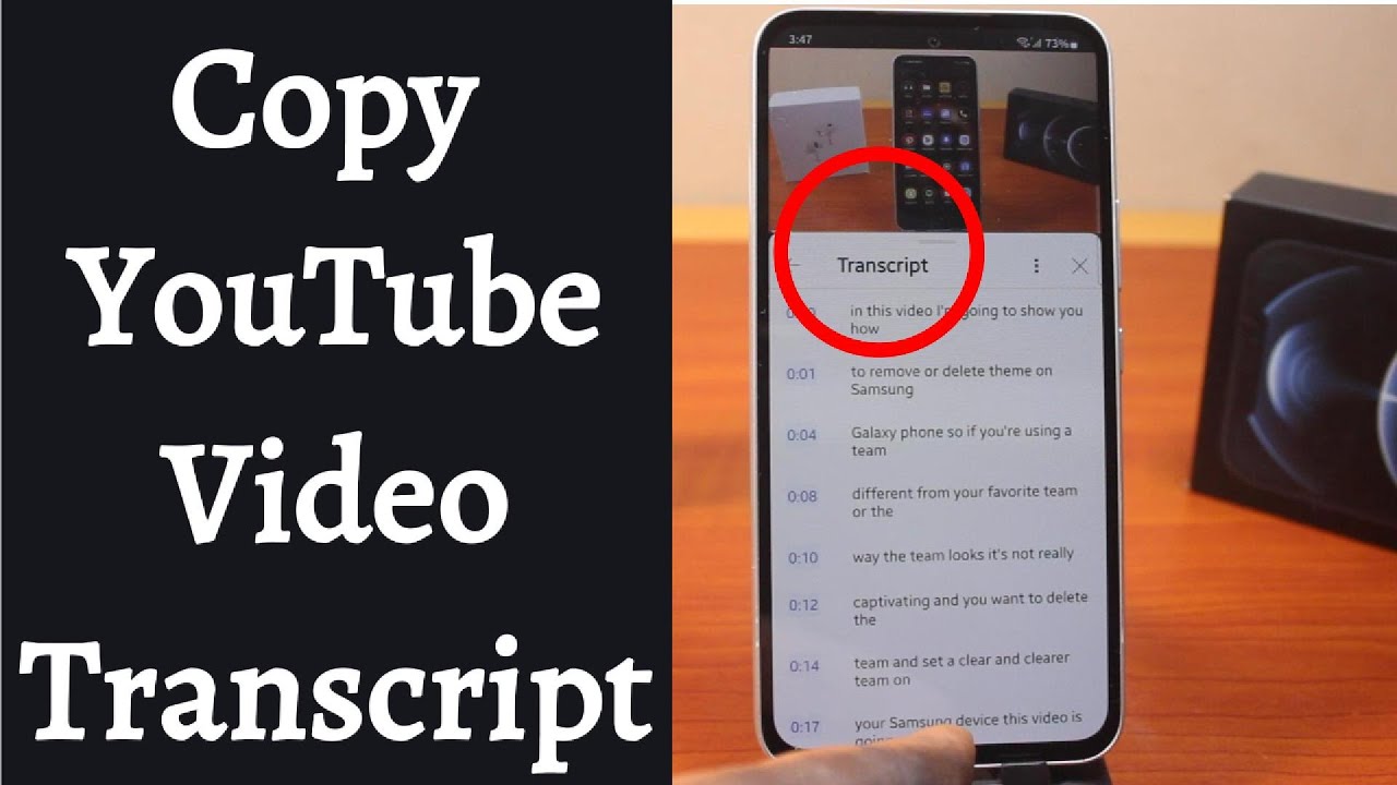 How to Copy YouTube Transcript on Android