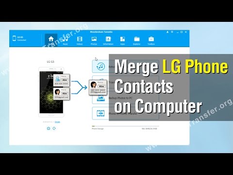 Merge LG Phone Contacts | How to Merge LG Phone Contacts on Computer