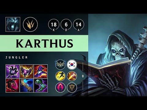 Karthus Jungle vs Nidalee: Quadra Kill, Dominating - KR Challenger Patch 14.23