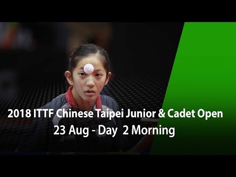 2018 ITTF Chinese Taipei Junior & Cadet Open Day 2 Morning