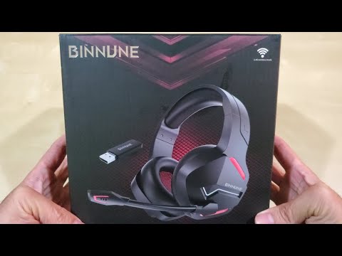 BINNUNE Wireless Gaming Headset for PS5 PC, 120H Ultra-Long Battery, 2.4GHz & Bluetooth 5.3 Wireless Headphones with Noise Canceling Mic, 50mm Drivers, Comfort Over Ear Headphones, Black video review thumbnail